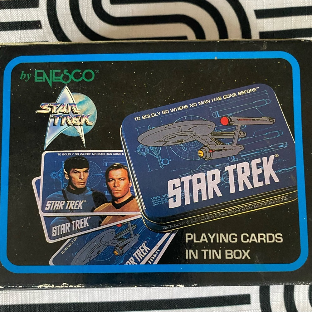 1992 Enesco Star Trek Collectible playing cards Set - Black and White